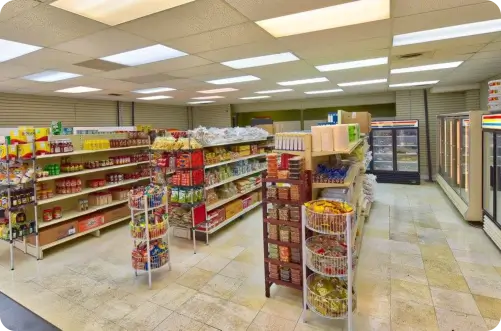 inside groceries of manny's store