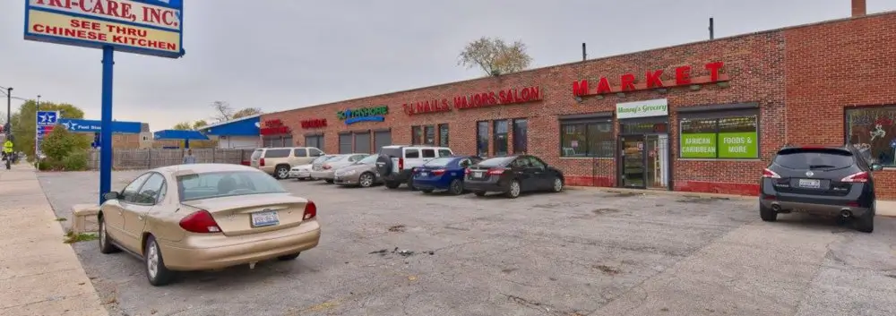 parking lot of store